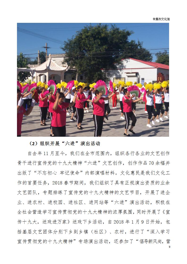 辛集市文化館2018年年度報告