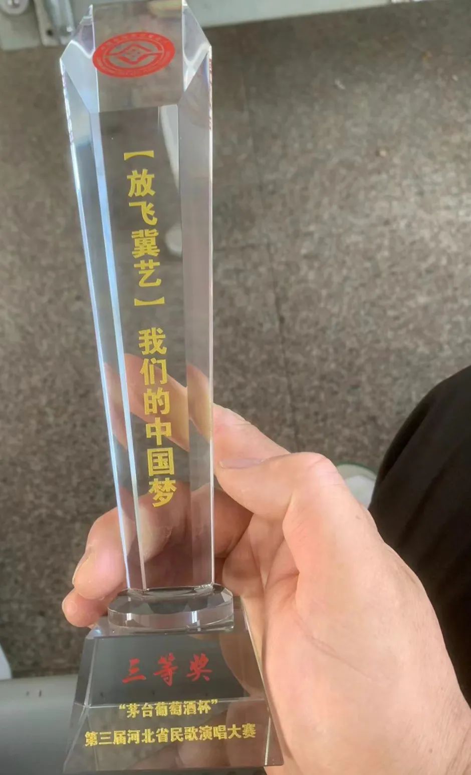 辛集羅利猛獲得“放飛冀藝”我們的中國夢第三屆河北省民歌演唱大賽暨第三屆中國·昌黎民歌會獲得‘三等獎’。
